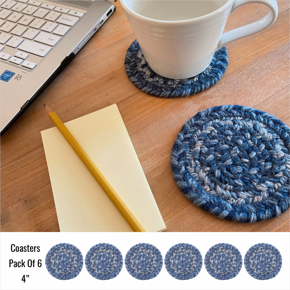Round Blue Braided Accessories for Office Use