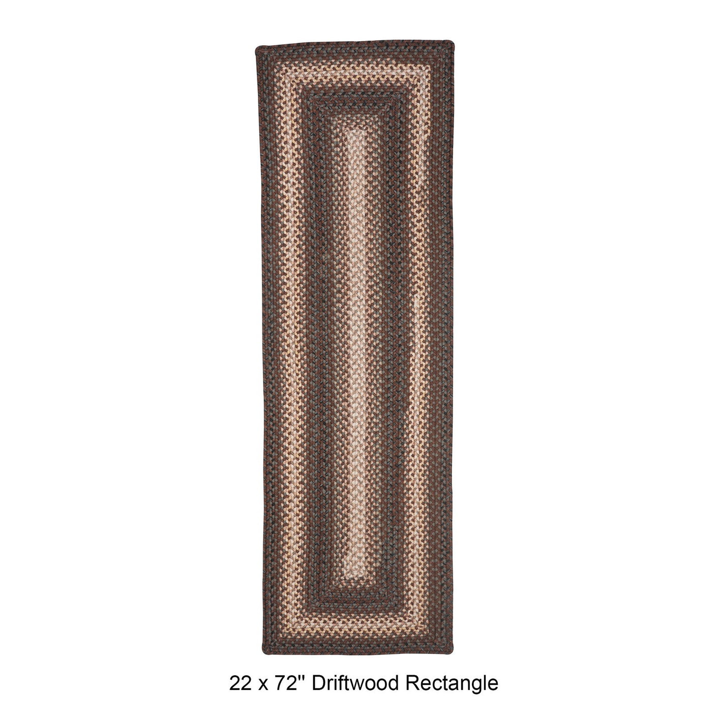 Driftwood Brown Braided Rug