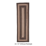 Driftwood Brown Braided Rug