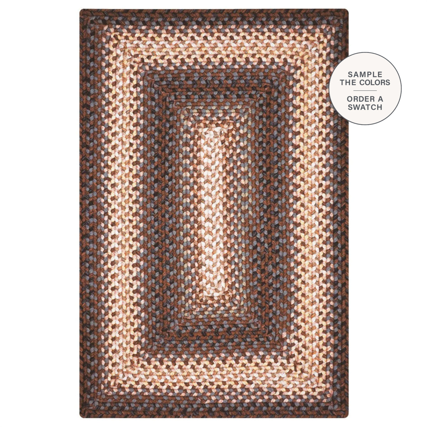 Driftwood Brown Braided Rug