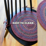 Jamestown Burgundy Jute Braided Accessories