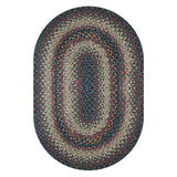 Enigma Black - Grey Cotton Braided Oval Rug silo