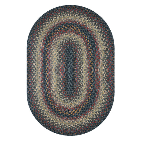 Enigma Black - Grey Cotton Braided Oval Rug silo