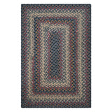 Enigma Black - Grey Cotton Braided Rectangular Rug
