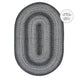 Flint Hill Grey Braided Jute Oval Rug
