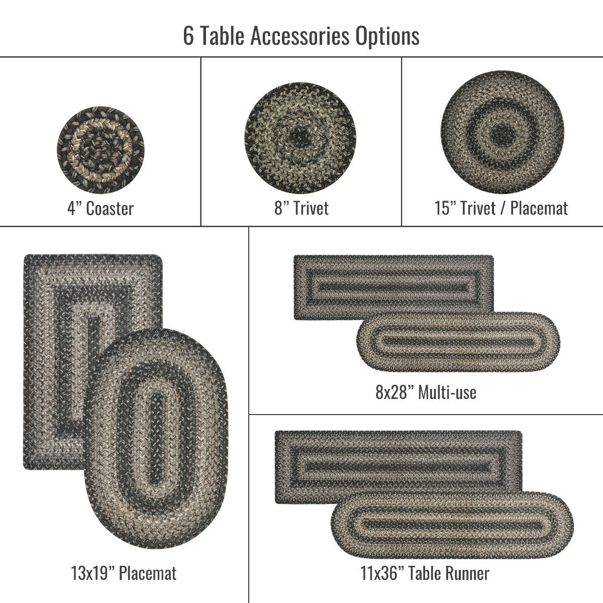 Best Rectangular, Round and Oval Grey Braided Accessories for Kitchen Placements