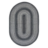 Flint Hill Grey Jute Braided Oval Rugs