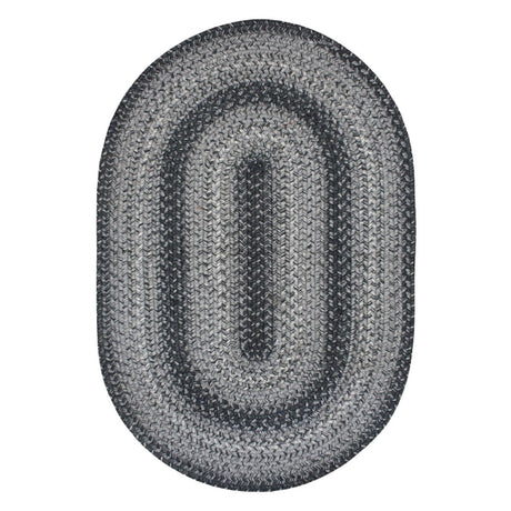Flint Hill Grey Jute Braided Oval Rugs