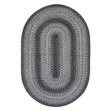 Flint Hill Grey Braided Jute  Rug Oval