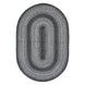 Flint Hill Grey Braided Jute  Rug Oval