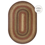 Gingerbread Jute Brown Oval Braided Rugs