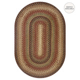 Gingerbread Jute Brown Oval Braided Rugs