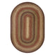 Gingerbread Jute Brown Oval Braided Rugs