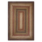 Gingerbread Brown - Deep Red Jute Braided Rectangular Rug silo shot