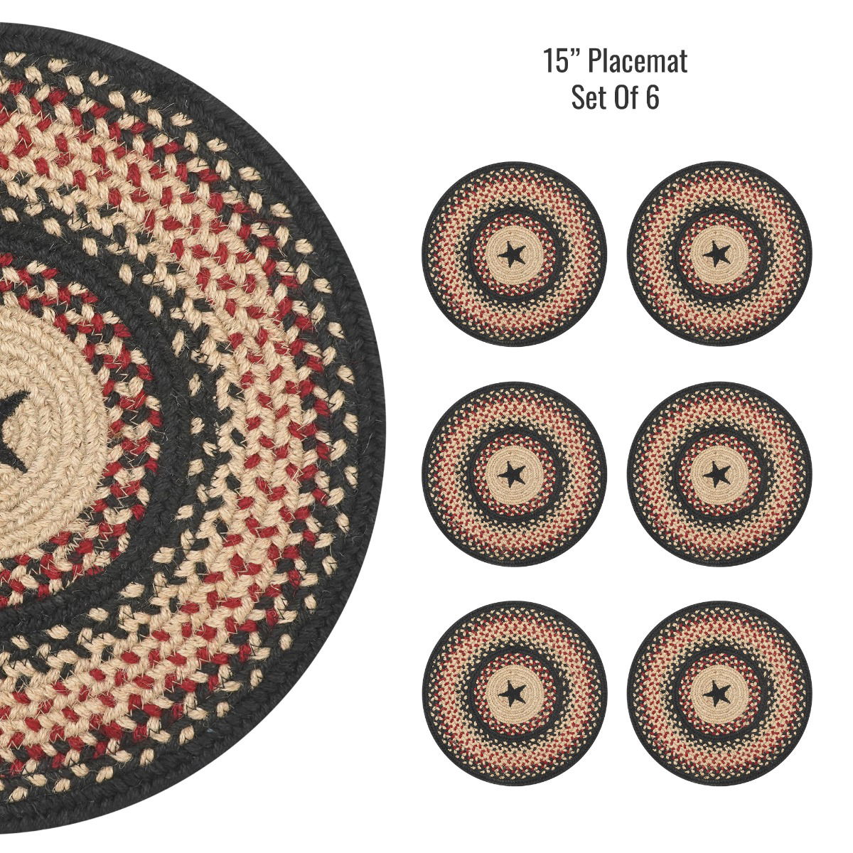 Best Round Primitive Star Braided Accessories for Placemats