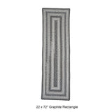 Graphite Grey Braided Rug