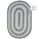 Graphite Grey Braided Oval Rugs