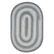 Graphite Grey Braided Oval Rugs