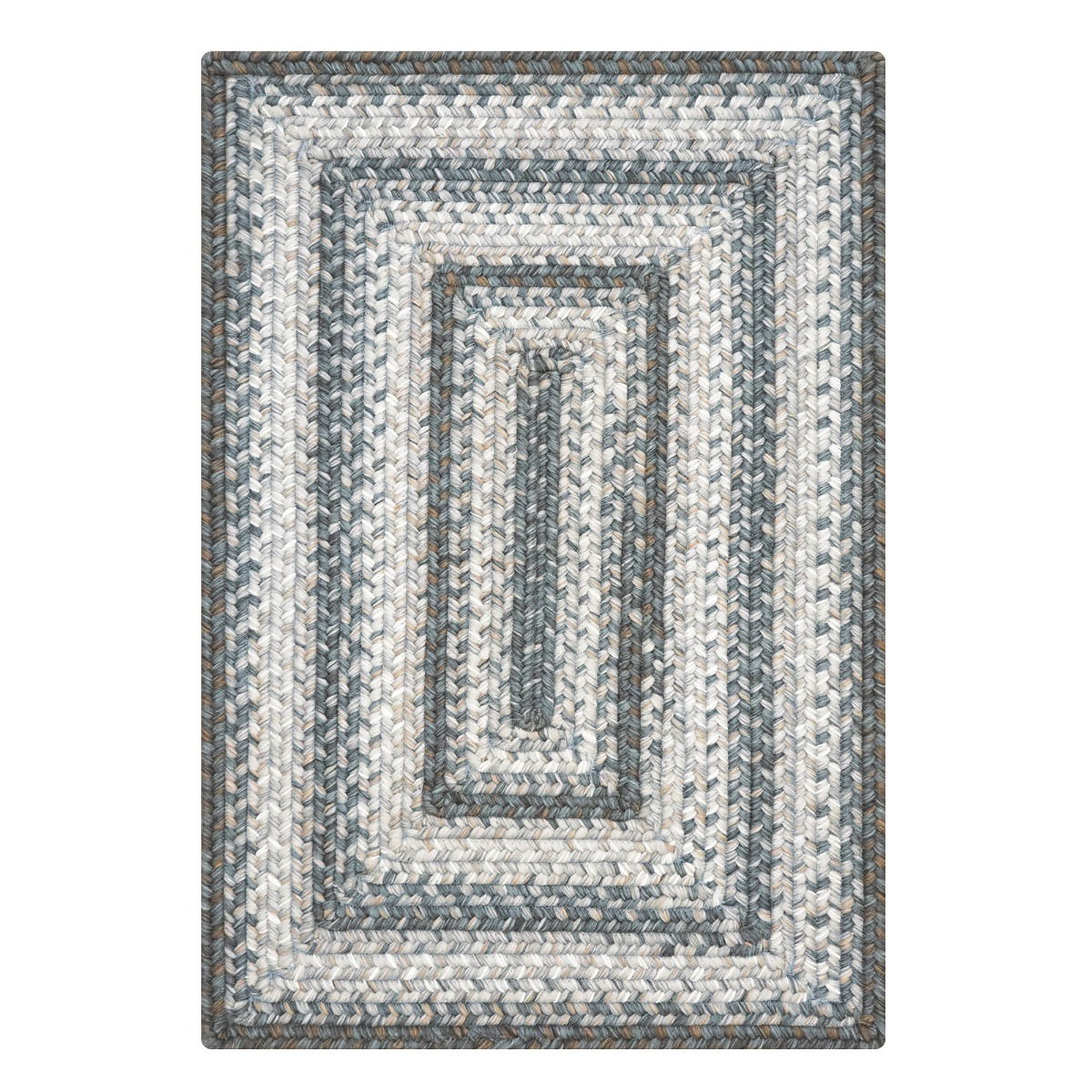 Graphite Grey Ultra Durable Small Braided Rugs In Set