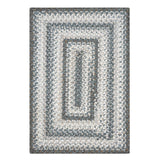 Graphite Grey Ultra Durable Small Braided Rugs In Set