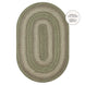 Grassland Green Oval Jute Braided Rugs