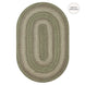 Grassland Green Oval Jute Braided Rugs
