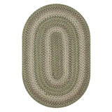 Grassland Green Jute Braided Oval Rugs silo image