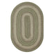 Grassland Green Oval Jute Braided Rugs