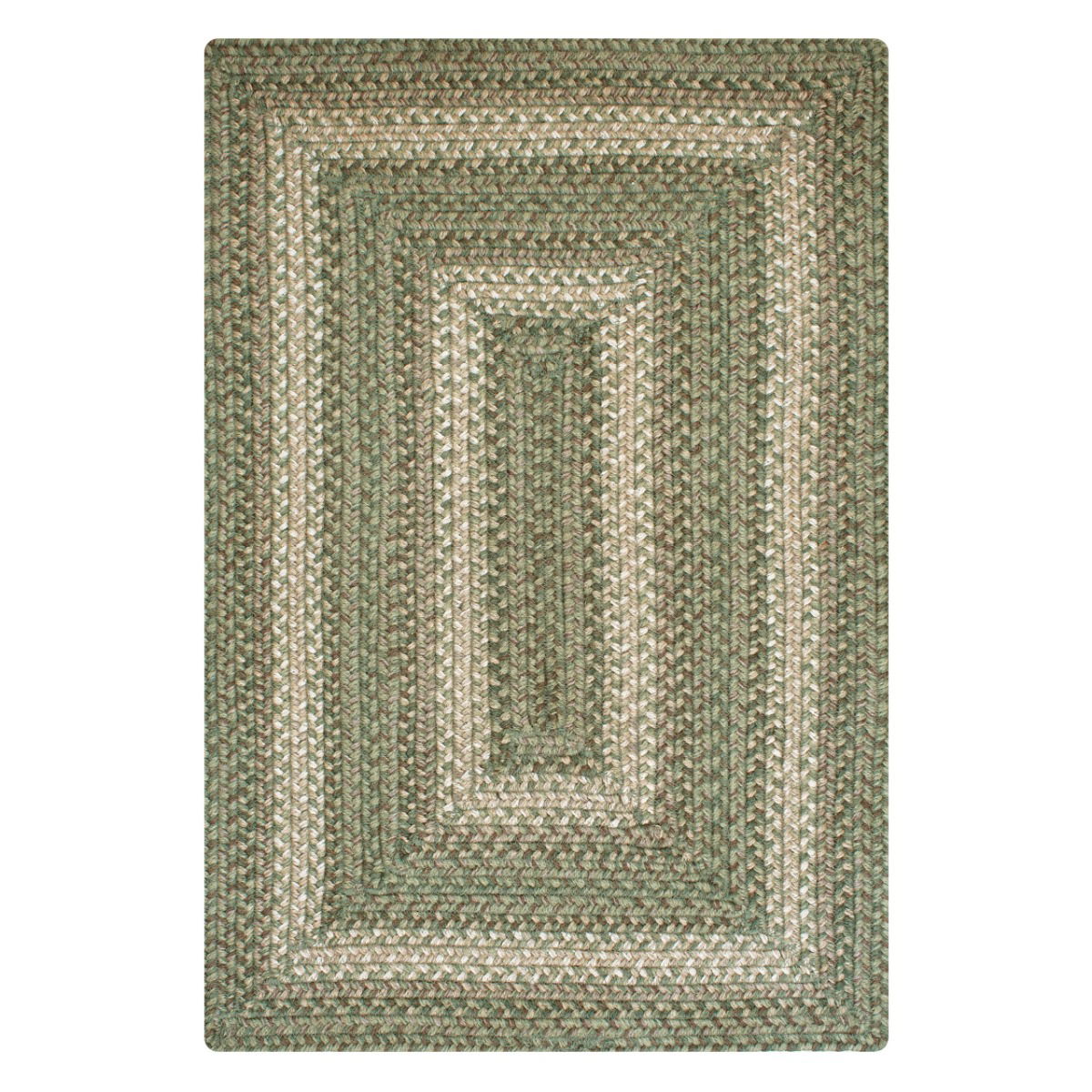 Grassland Green Jute Braided Rectangular Rugs silo image