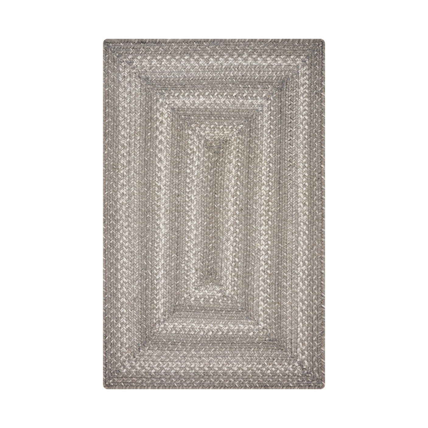 Grey Cloud Jute Braided Rectangular Rugs silo image