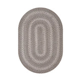 Grey Cloud Jute  Braided Rug Oval