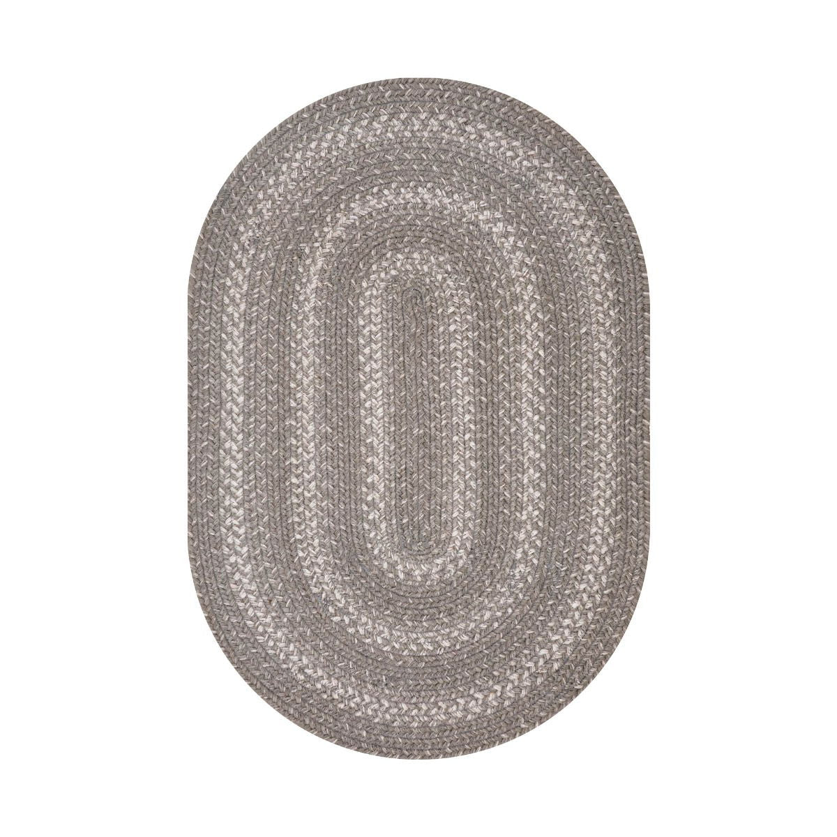 Grey Cloud Jute Braided Oval Rugs