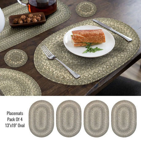 Grey Cloud Jute Braided Accessories for Dining Table