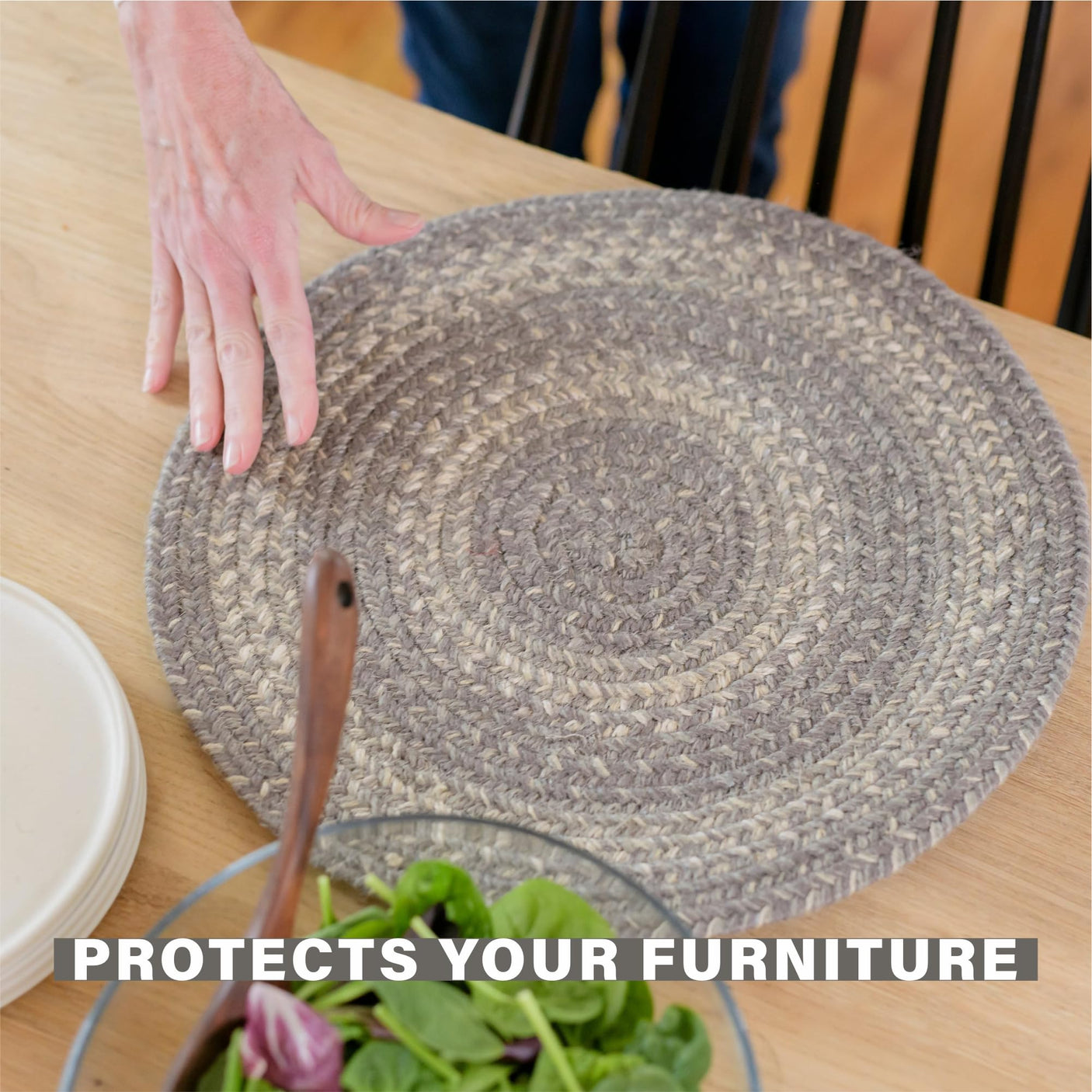 Grey Cloud Jute Braided Accessories