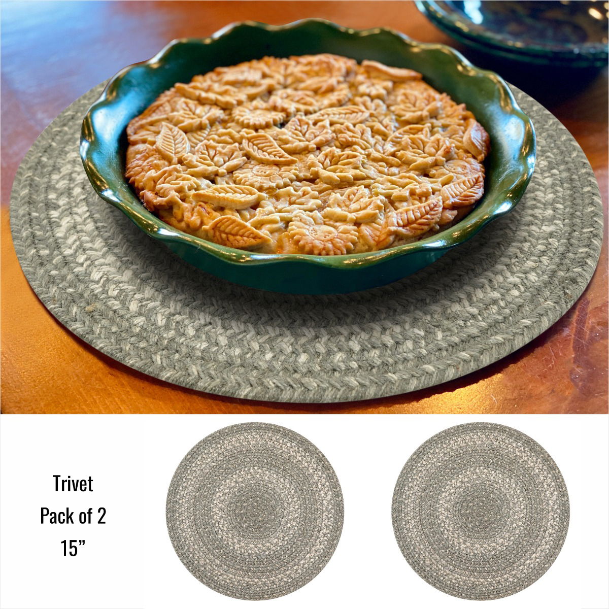 Best Round Grey Jute Braided Accessories for Kitchen Decoration