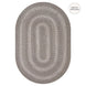 Grey Cloud Jute Oval Braided Rug