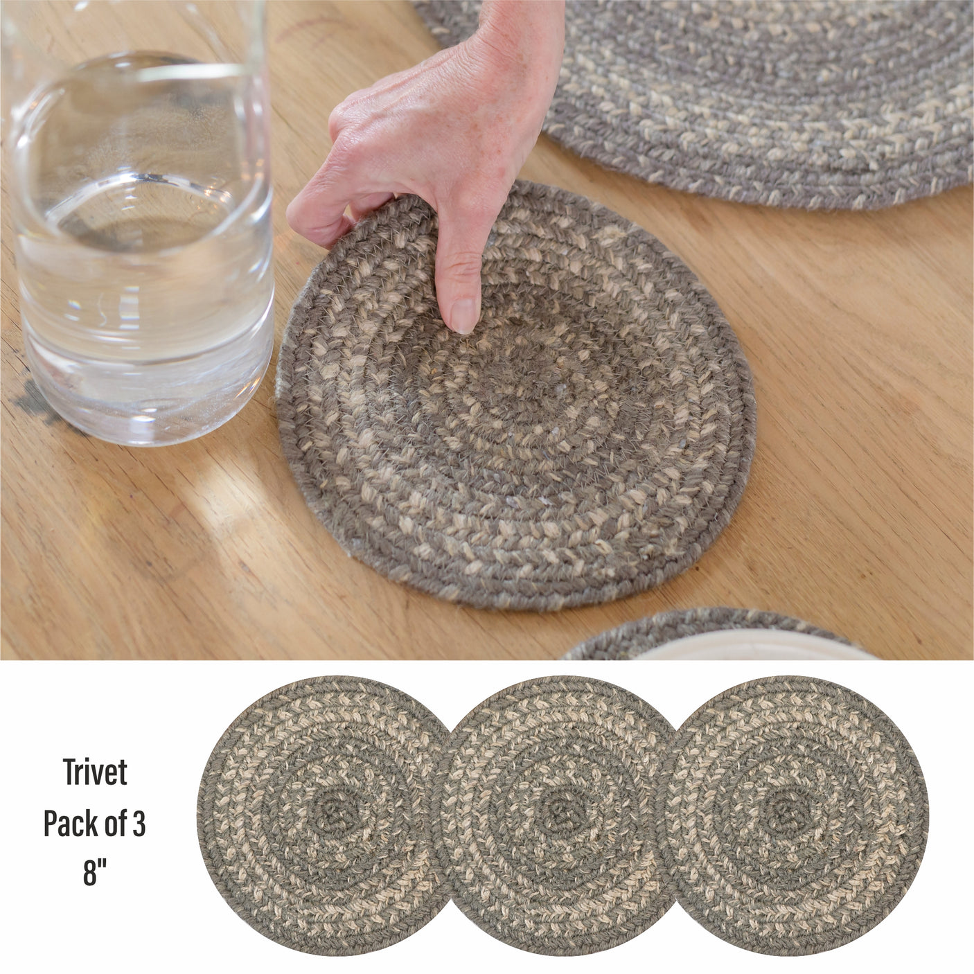 Grey Cloud Jute Braided Accessories