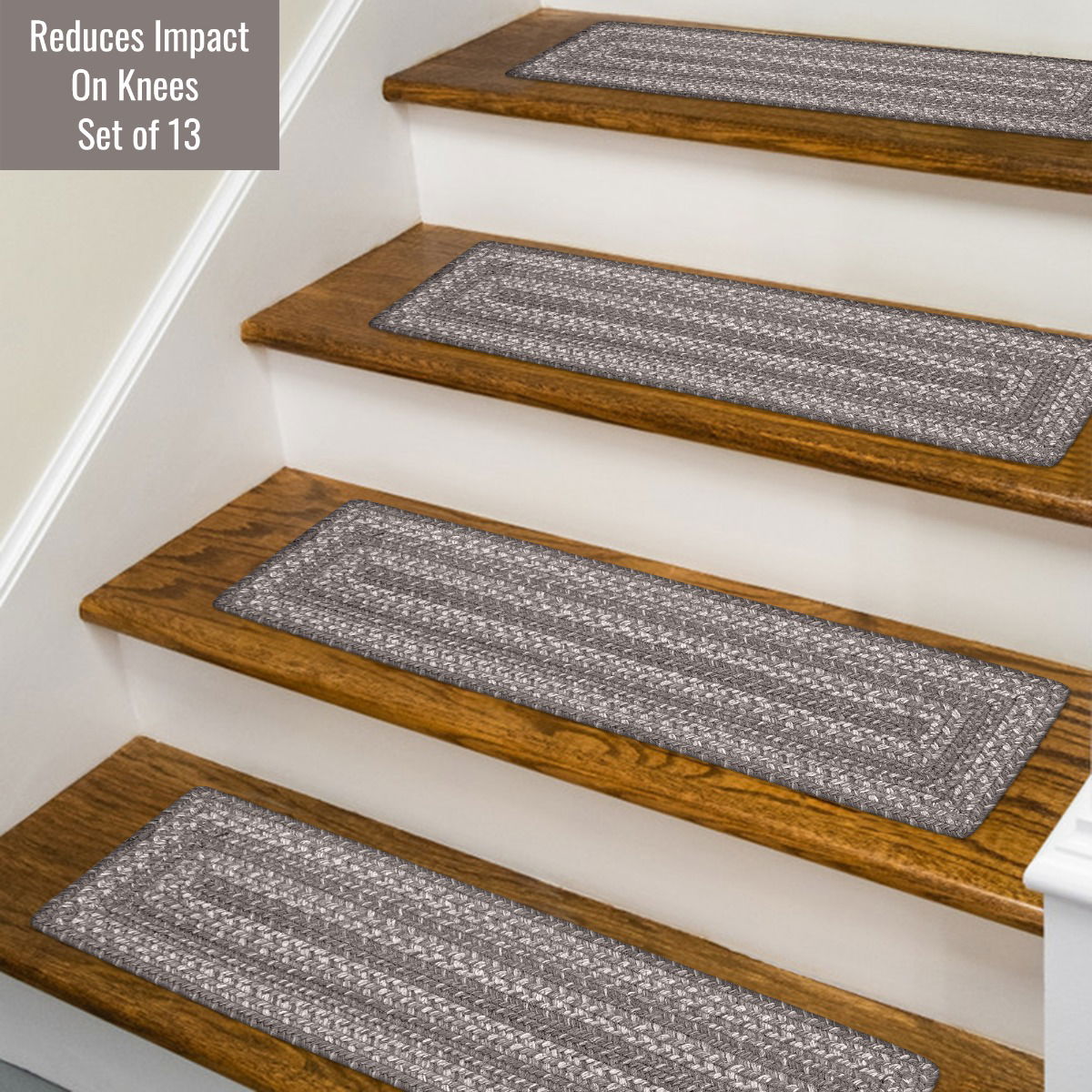 Best Grey Jute Braided Accessories runner stair treads