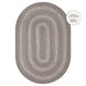 Grey Cloud Jute Oval Braided Rug