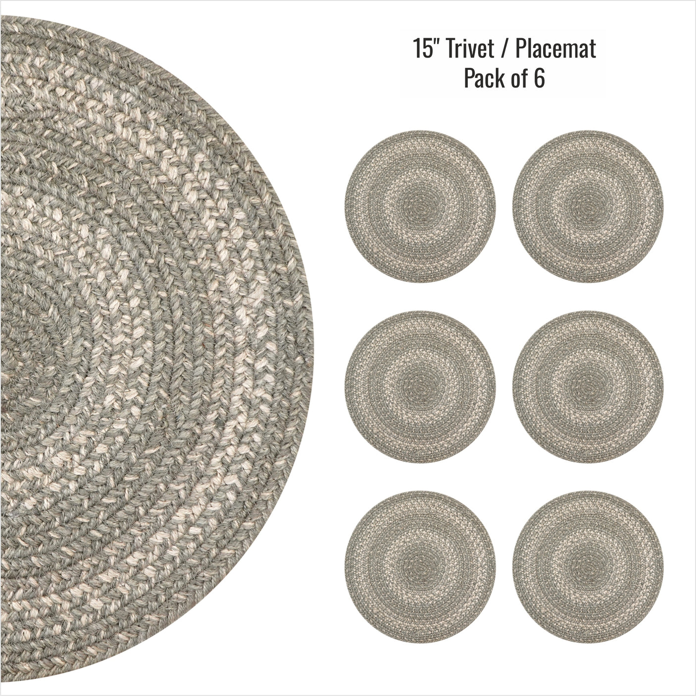 Grey Cloud Jute Braided Accessories