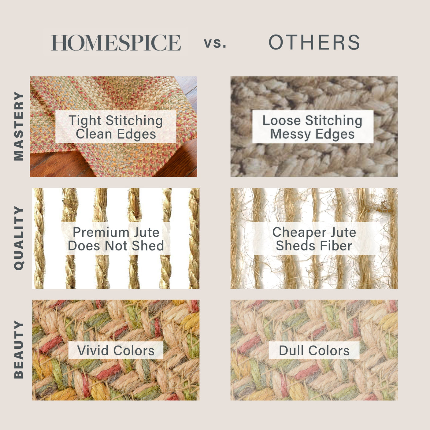 Harvest Beige Jute Braided Round Rugs