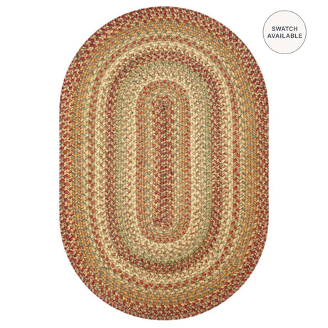 Harvest Beige Jute Braided Oval Rugs