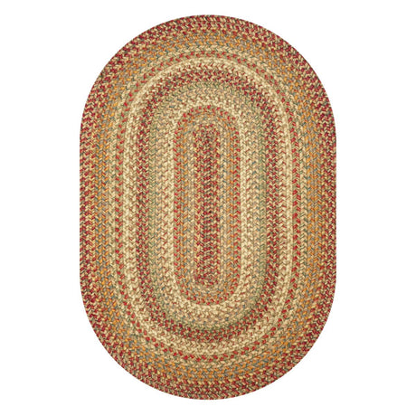 Harvest Beige Jute Braided oval Rug Handmade