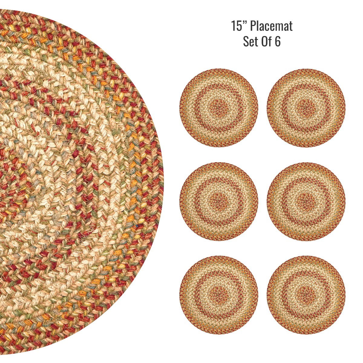 Round Beige Braided Accessories for living room furniture