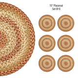 Round Beige Braided Accessories for living room furniture