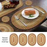 Oval Beige Braided Accessories for Dining Table Use
