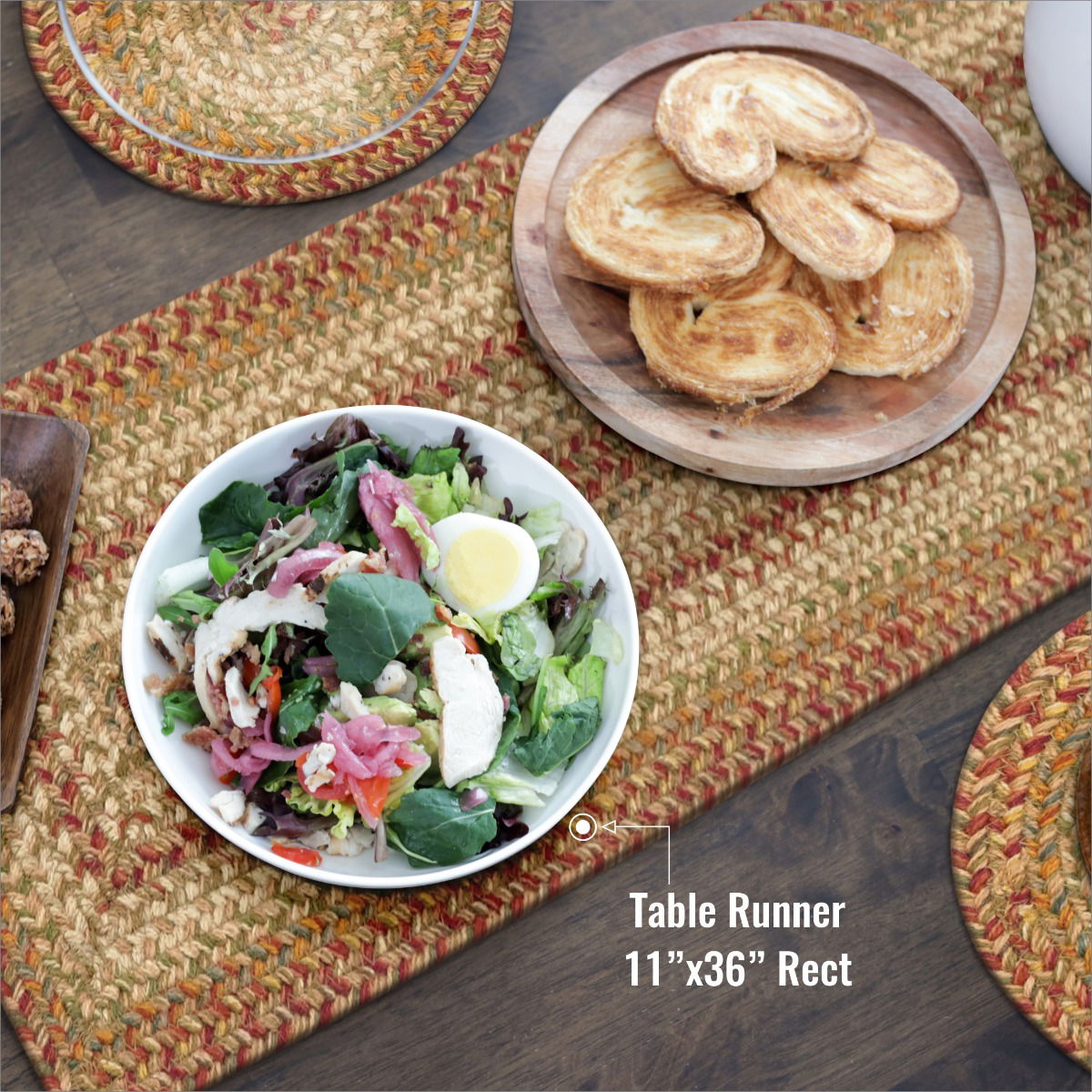 Beige Braided Accessories for Wood Dining Table Use