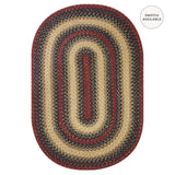 Highland Burgundy Oval Jute Braided Rugs
