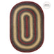 Highland Burgundy Oval Jute Braided Rugs