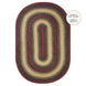 Highland Burgundy Oval Jute Braided Rugs